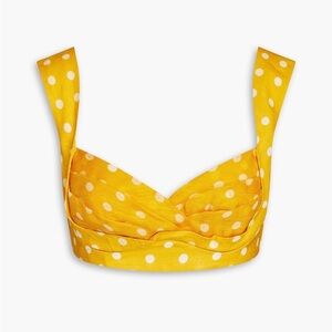 Zimmermann Yellow Polka Dot Bralette with Wide Straps